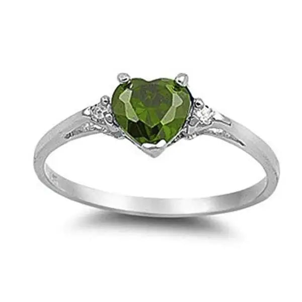 Huitan Mood Ring with Lovely Heart Design Brilliant CZ Prong Setting Silver Plated Best Christmas New Year Gift Rings for Women BEAUTY ABAYA BOUTIQUE