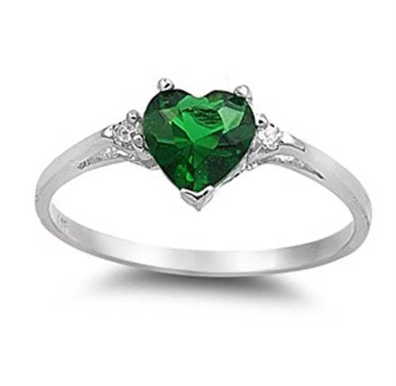 Huitan Mood Ring with Lovely Heart Design Brilliant CZ Prong Setting Silver Plated Best Christmas New Year Gift Rings for Women BEAUTY ABAYA BOUTIQUE