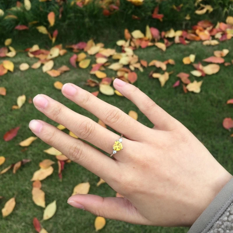 Huitan Mood Ring with Lovely Heart Design Brilliant CZ Prong Setting Silver Plated Best Christmas New Year Gift Rings for Women BEAUTY ABAYA BOUTIQUE