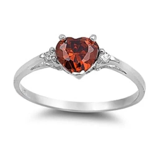 Huitan Mood Ring with Lovely Heart Design Brilliant CZ Prong Setting Silver Plated Best Christmas New Year Gift Rings for Women BEAUTY ABAYA BOUTIQUE