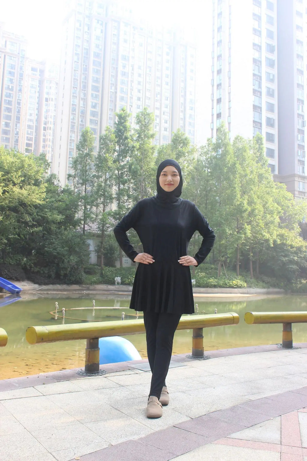 3PCS Modest Burkini Femme Musulmane Swimwear Women Muslim Hijab Swimsuit Maillot De Bain Borkini Conservative Islam Bathing Suit BEAUTY ABAYA BOUTIQUE