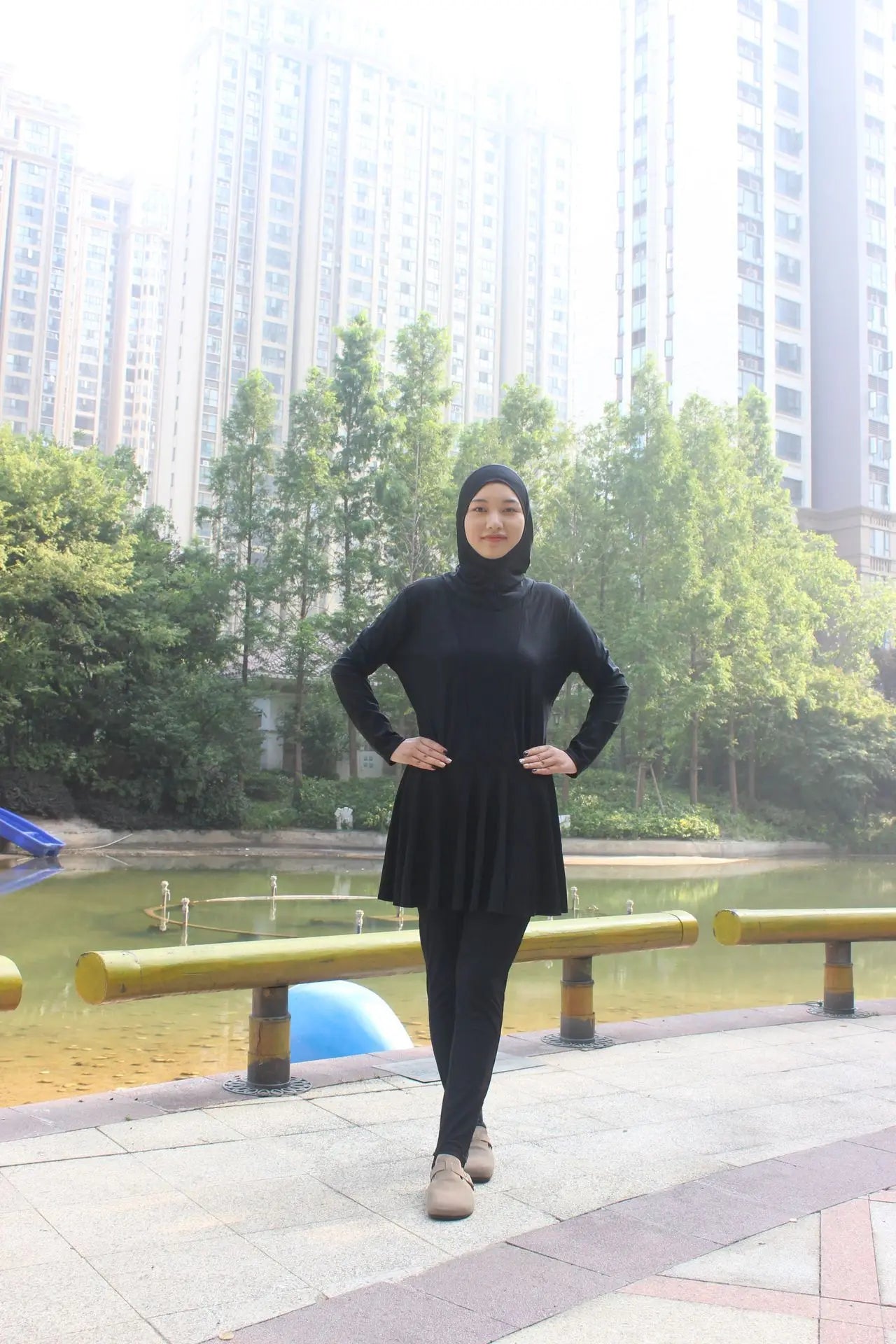 3PCS Modest Burkini Femme Musulmane Swimwear Women Muslim Hijab Swimsuit Maillot De Bain Borkini Conservative Islam Bathing Suit BEAUTY ABAYA BOUTIQUE