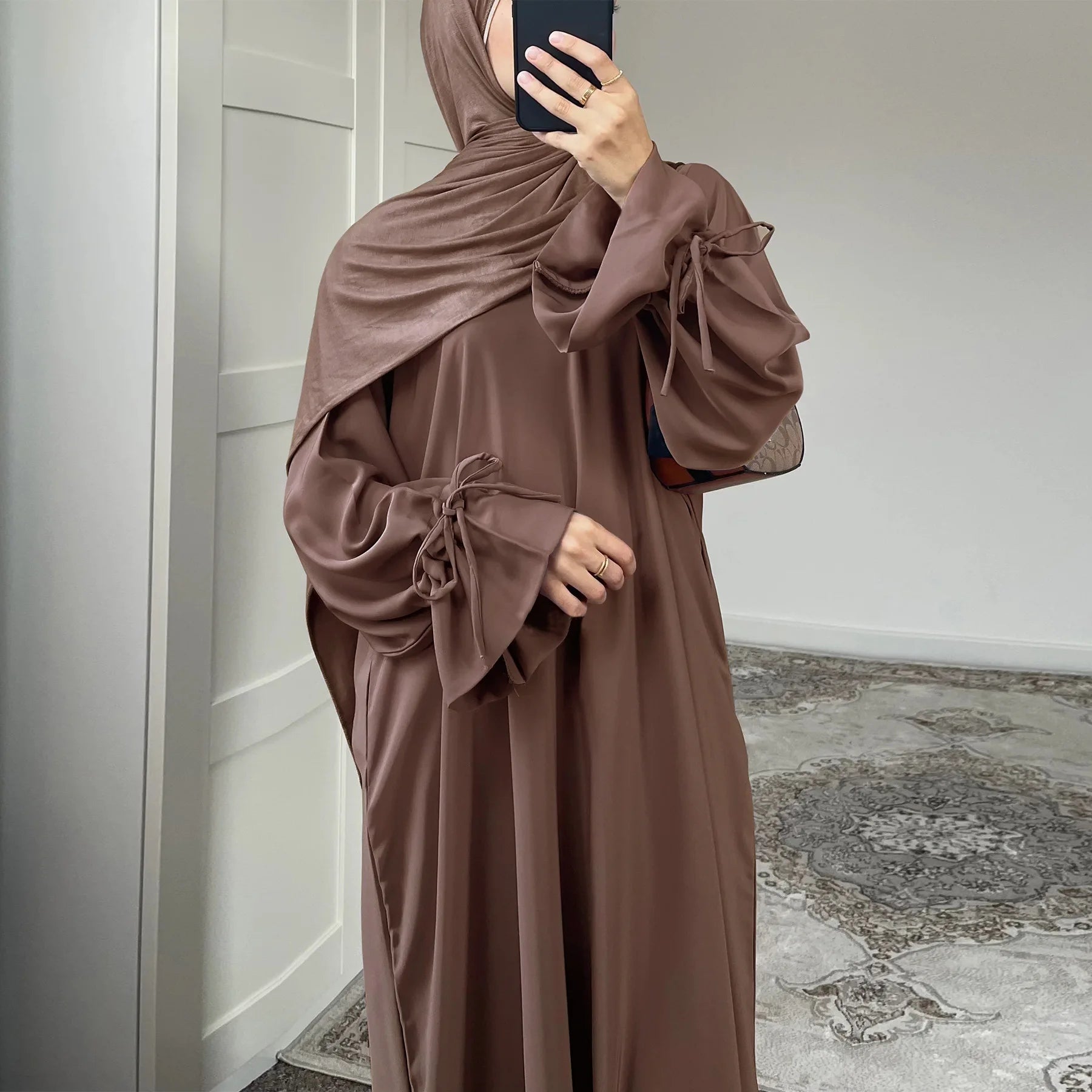 Ramadan Eid Plain Black Abaya Dubai Women drawstring Islam Muslim Maxi Kaftan Dress Kebaya Caftan Marocain Robe Femme Musulmane BEAUTY ABAYA BOUTIQUE