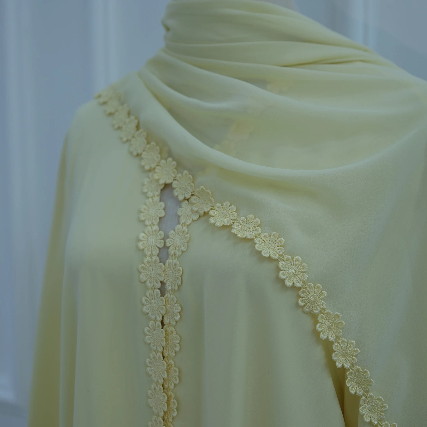 New Abaya 2026 Nida Fabric Lace Flower Abaya Islamic Clothing Women Open Abaya Muslim Women Cardigan with Hijab BEAUTY ABAYA BOUTIQUE