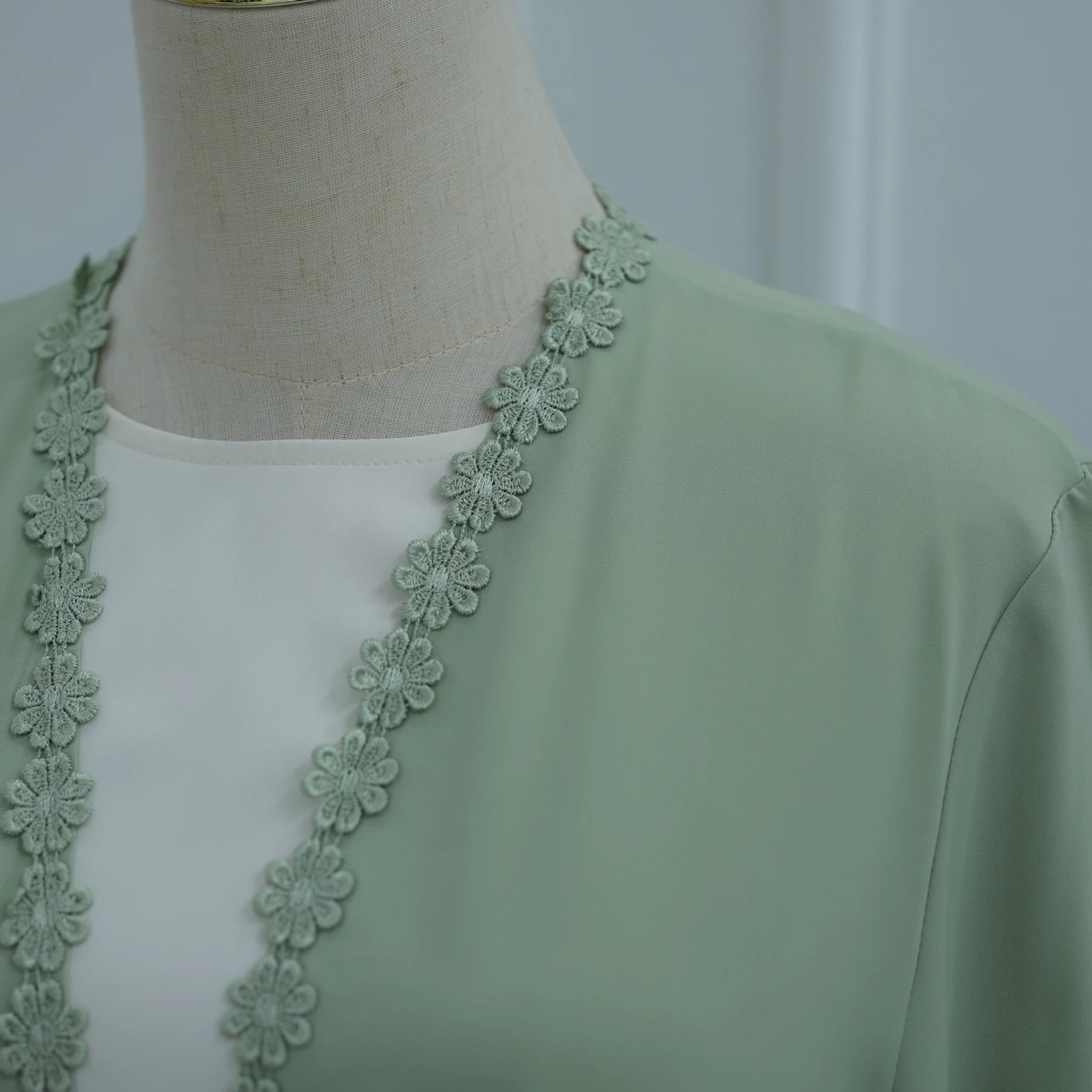 New Abaya 2026 Nida Fabric Lace Flower Abaya Islamic Clothing Women Open Abaya Muslim Women Cardigan with Hijab BEAUTY ABAYA BOUTIQUE