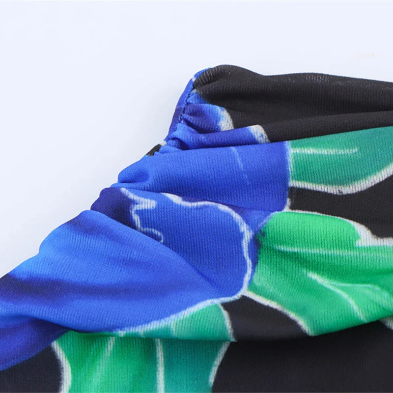 Printed Ruffle Top Skirt Set Women Slim Sling Sleeveless Backless Vest Straight Long Skirts 2025 Summer Elegant Sexy Lady Outfit Chictechhub