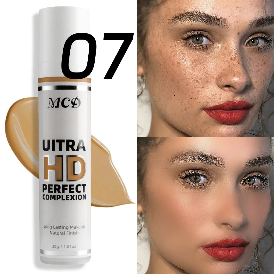 1PC Profession Liquid Foundation Oil-control Cover Matte Base Cream Concealer Waterproof Sweat-resistant Face Korean Makeup Gift