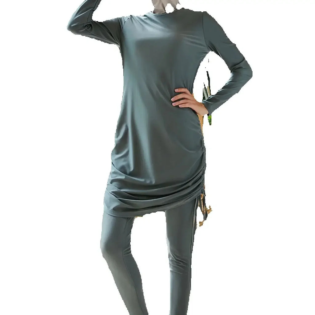 Conservative Muslim Swimwear Women 3PCS Hijab Top Pant Swimsuit Full Cover Burkini Modest Bathing Suit Beachwear Maillot De Bain BEAUTY ABAYA BOUTIQUE