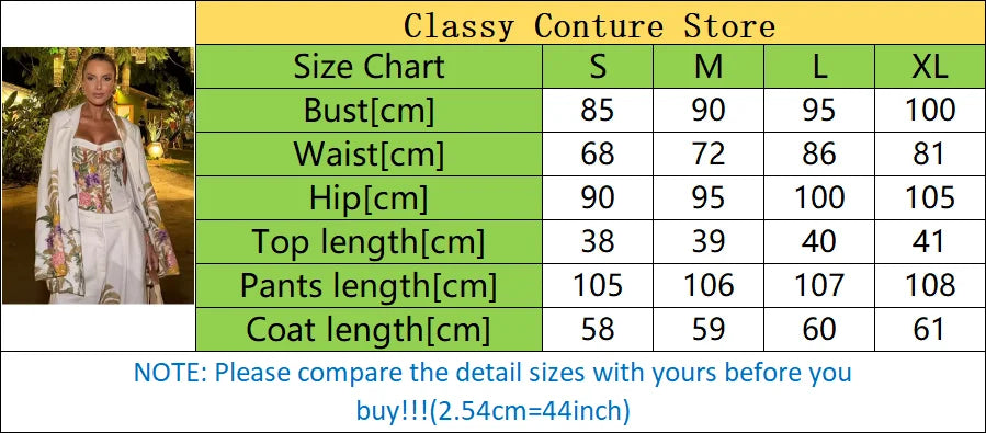 Floral Print Pants 3-piece Set Women Elegant Oversized Blazer Corset Top Sling Top Suit 2026 New Lady Holiday Bohemian Outfit Chictechhub