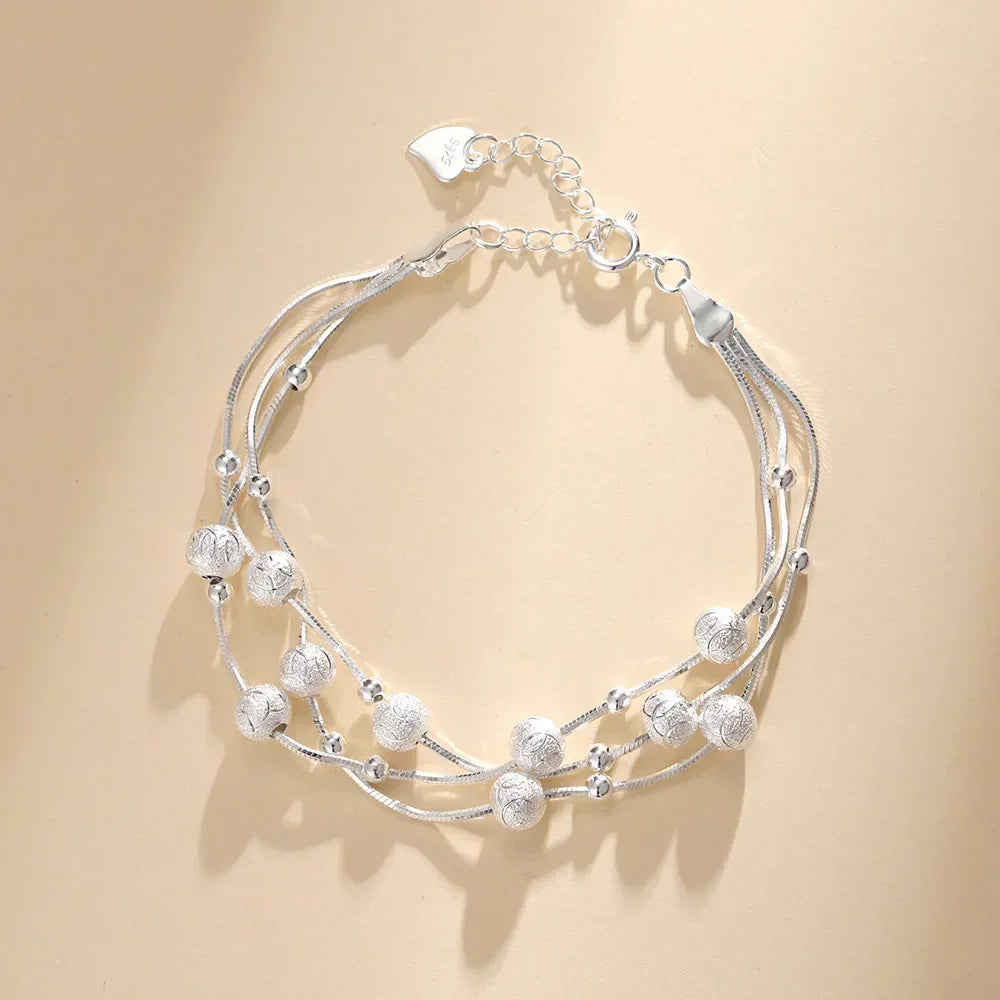 925 Sterling Silver Heart Shaped Necklace Bracelet Set for Women Vintage Korean Crystal Bracelets High Quality Set Party Jewelry BEAUTY ABAYA BOUTIQUE