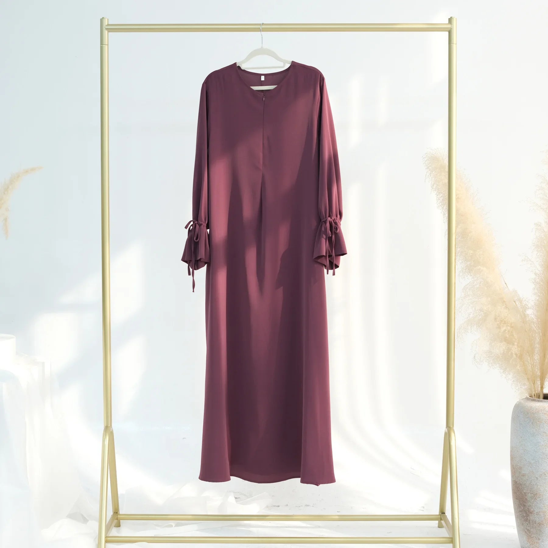 Ramadan Eid Plain Black Abaya Dubai Women drawstring Islam Muslim Maxi Kaftan Dress Kebaya Caftan Marocain Robe Femme Musulmane BEAUTY ABAYA BOUTIQUE