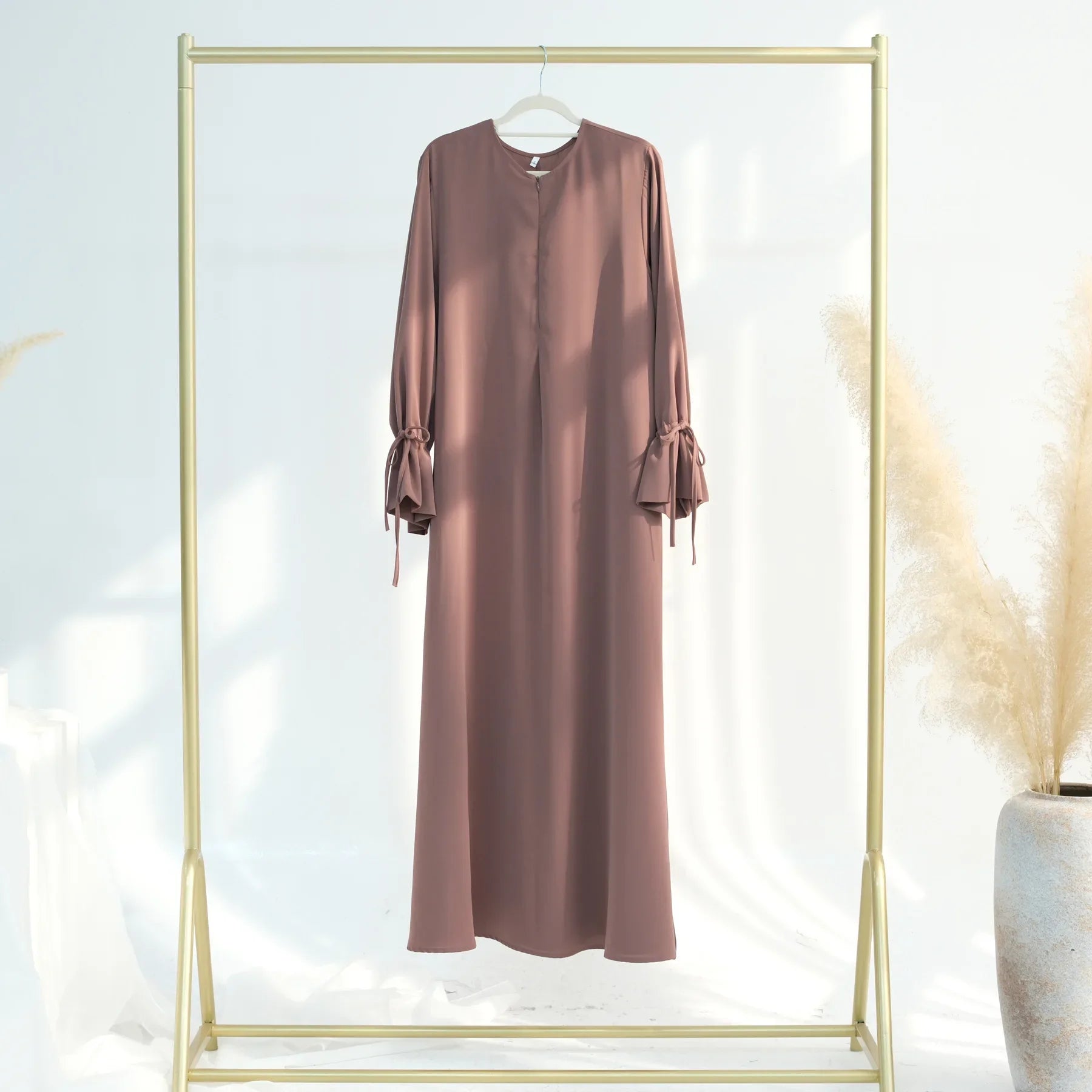 Ramadan Eid Plain Black Abaya Dubai Women drawstring Islam Muslim Maxi Kaftan Dress Kebaya Caftan Marocain Robe Femme Musulmane BEAUTY ABAYA BOUTIQUE